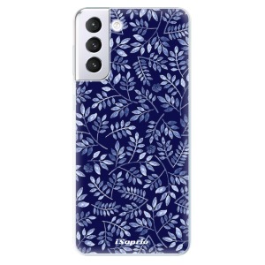 Odolné silikonové pouzdro iSaprio - Blue Leaves 05 na mobil Samsung Galaxy S21 Plus 5G