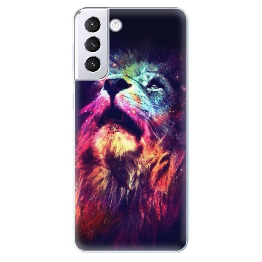 Odolné silikonové pouzdro iSaprio - Lion in Colors na mobil Samsung Galaxy S21 Plus 5G (Odolný silikonový kryt, obal, pouzdro iSaprio - Lion in Colors na mobilní telefon Samsung Galaxy S21+ 5G)