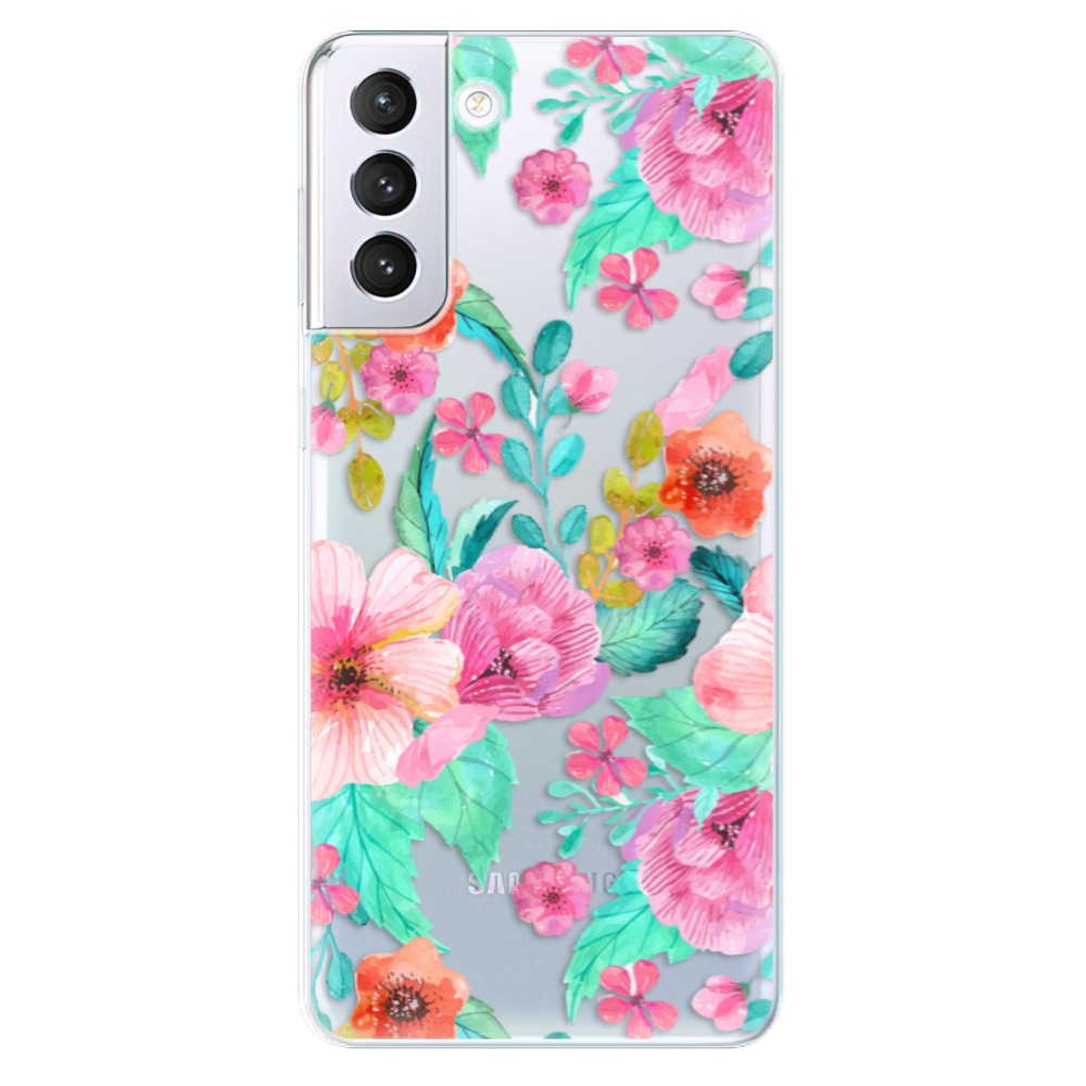 Odolné silikonové pouzdro iSaprio - Flower Pattern 01 - Samsung Galaxy S21+