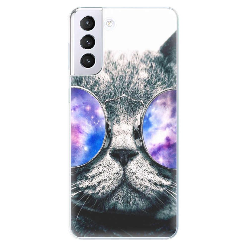 Odolné silikonové pouzdro iSaprio - Galaxy Cat na mobil Samsung Galaxy S21 Plus 5G (Odolný silikonový kryt, obal, pouzdro iSaprio - Galaxy Cat na mobilní telefon Samsung Galaxy S21+ 5G)