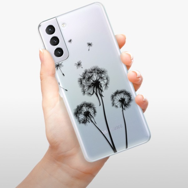 Silikonové pouzdro iSaprio - Samsung Galaxy S21 Plus 5G - Three Dandelions black