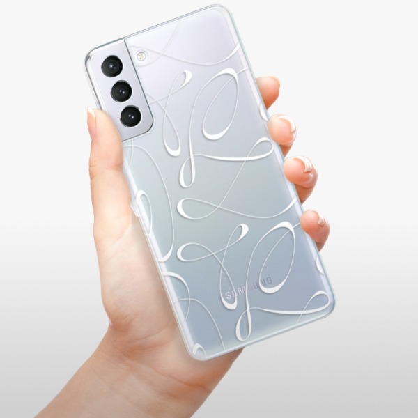 Silikonové pouzdro iSaprio - Samsung Galaxy S21 Plus 5G - Fancy white