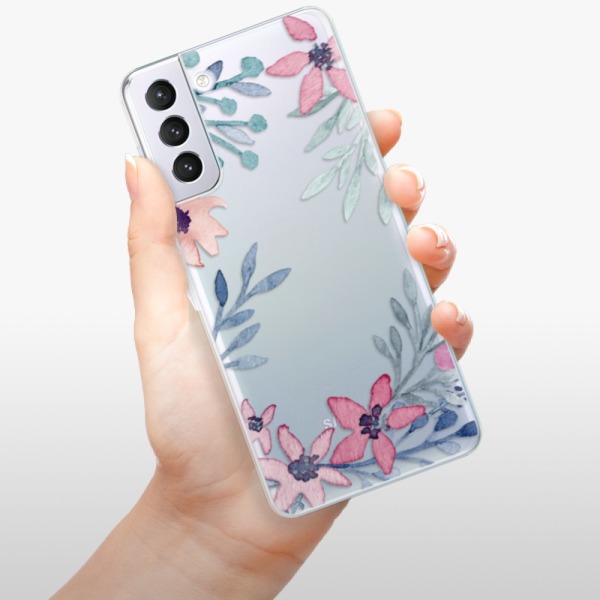 Silikonové pouzdro iSaprio - Samsung Galaxy S21 Plus 5G - Leaves and Flowers