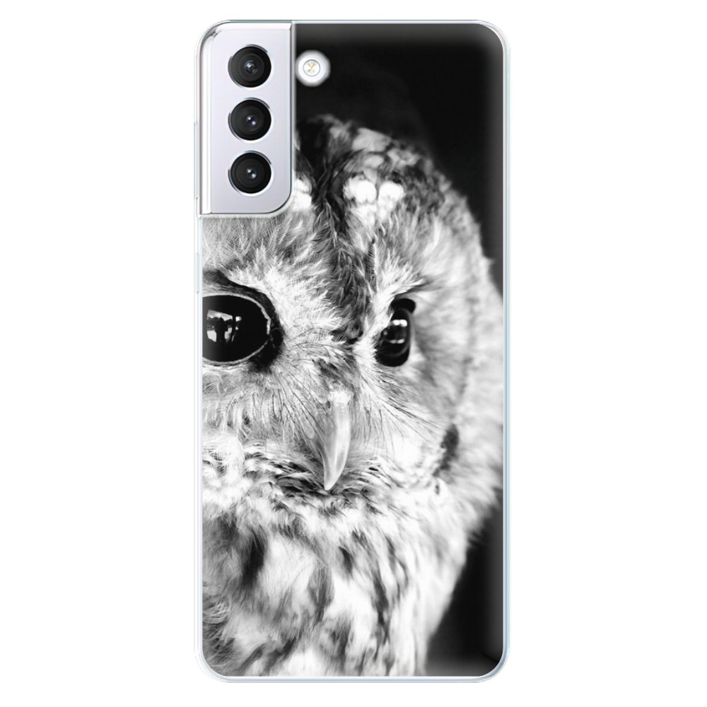 Odolné silikonové pouzdro iSaprio - BW Owl - Samsung Galaxy S21+