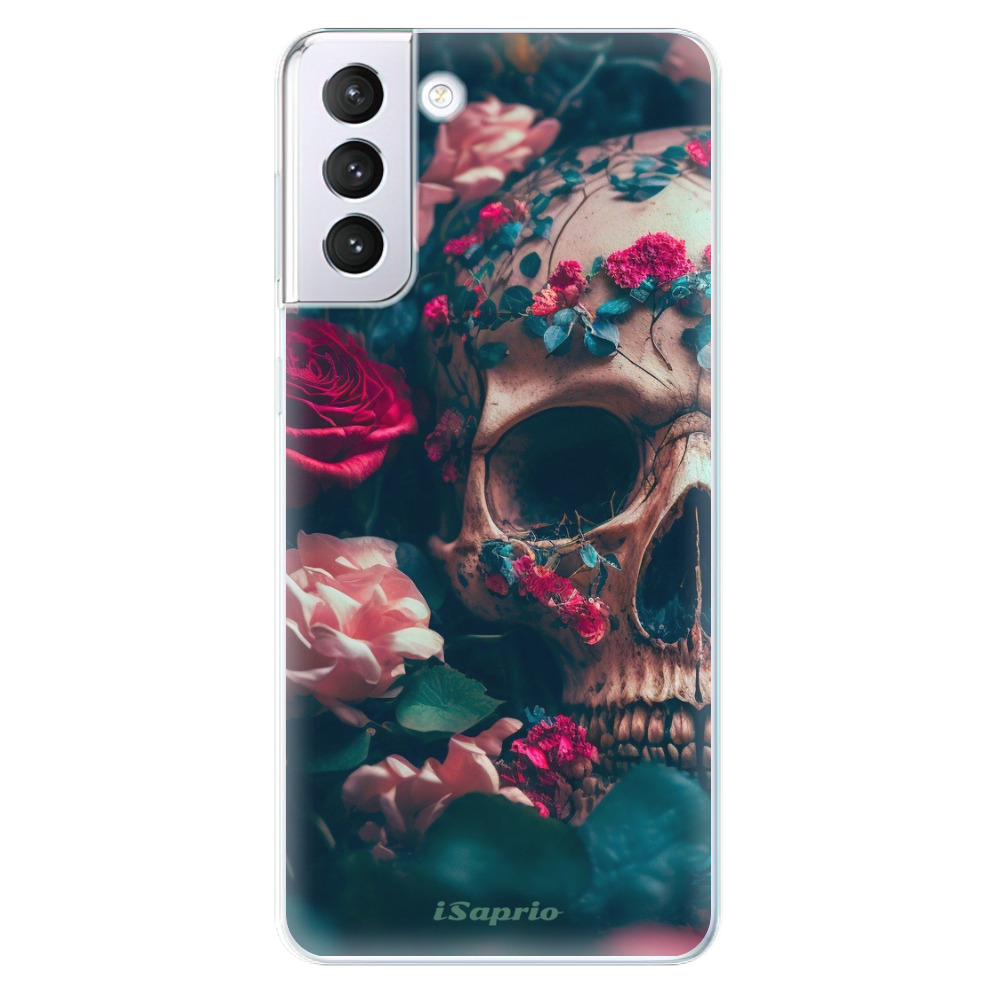 Odolné silikonové pouzdro iSaprio - Skull in Roses - Samsung Galaxy S21+