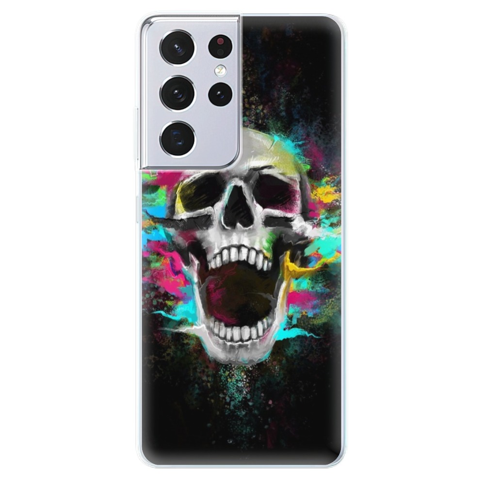 Odolné silikonové pouzdro iSaprio - Skull in Colors - Samsung Galaxy S21 Ultra