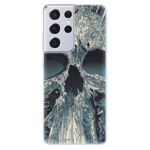 Odolné silikonové pouzdro iSaprio - Abstract Skull na mobil Samsung Galaxy S21 Ultra 5G
