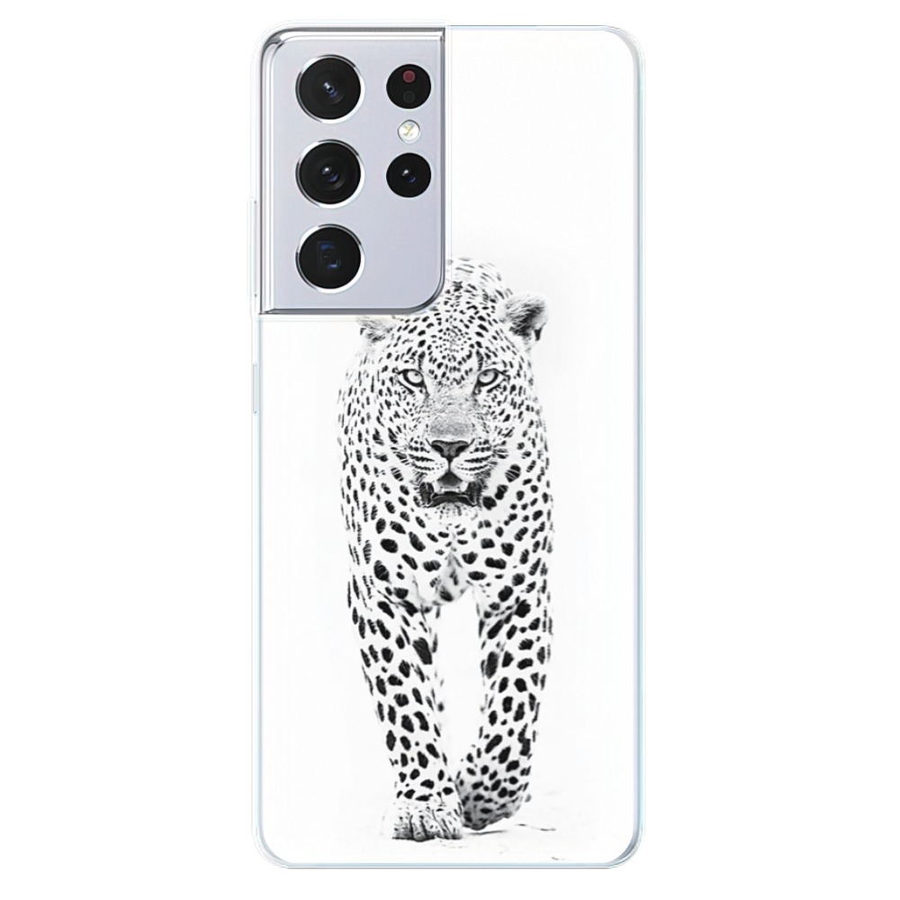 Odolné silikonové pouzdro iSaprio - White Jaguar - Samsung Galaxy S21 Ultra