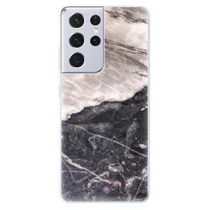 Odolné silikonové pouzdro iSaprio - BW Marble na mobil Samsung Galaxy S21 Ultra 5G