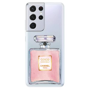 Odolné silikonové pouzdro iSaprio - Chanel Rose na mobil Samsung Galaxy S21 Ultra 5G - výprodej