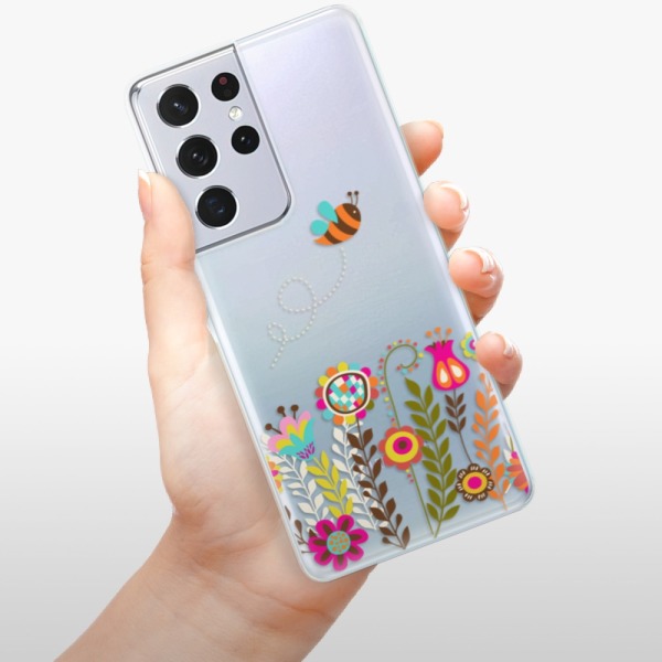 Silikonové pouzdro iSaprio - Samsung Galaxy S21 Ultra 5G - Bee 01