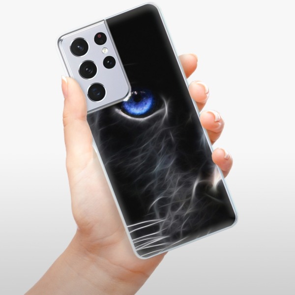 Silikonové pouzdro iSaprio - Samsung Galaxy S21 Ultra 5G - Black Puma