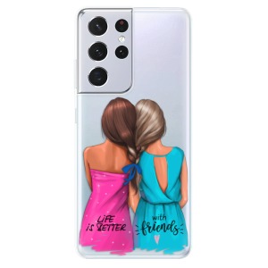 Odolné silikonové pouzdro iSaprio - Best Friends na mobil Samsung Galaxy S21 Ultra 5G