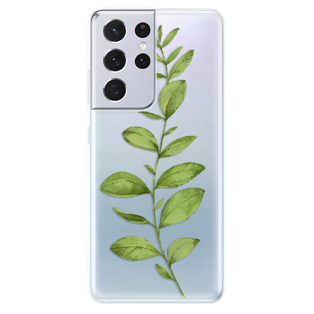 Odolné silikonové pouzdro iSaprio - Green Plant 01 - Samsung Galaxy S21 Ultra