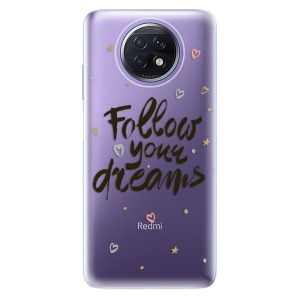 Odolné silikonové pouzdro iSaprio - Follow Your Dreams - black na mobil Xiaomi Redmi Note 9T 5G