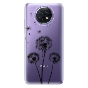Odolné silikonové pouzdro iSaprio - Three Dandelions - black na mobil Xiaomi Redmi Note 9T 5G