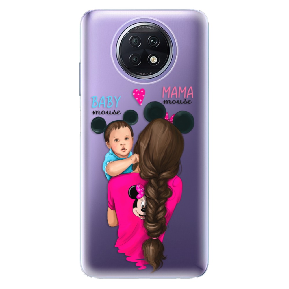 Odolné silikonové pouzdro iSaprio - Mama Mouse Brunette and Boy - Xiaomi Redmi Note 9T