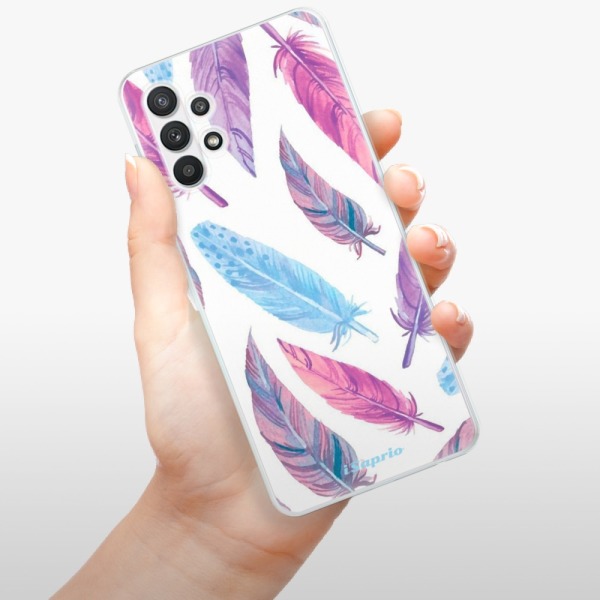 Silikonové pouzdro iSaprio - Samsung Galaxy A32 LTE - Feather Pattern 10