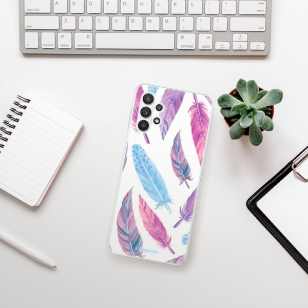 Silikonové pouzdro iSaprio - Samsung Galaxy A32 LTE - Feather Pattern 10