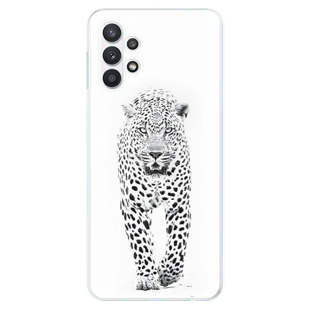 Odolné silikonové pouzdro iSaprio - White Jaguar na mobil Samsung Galaxy A32 LTE (Odolný silikonový obal, kryt, pouzdro iSaprio - White Jaguar na mobilní telefon Samsung Galaxy A32 LTE)