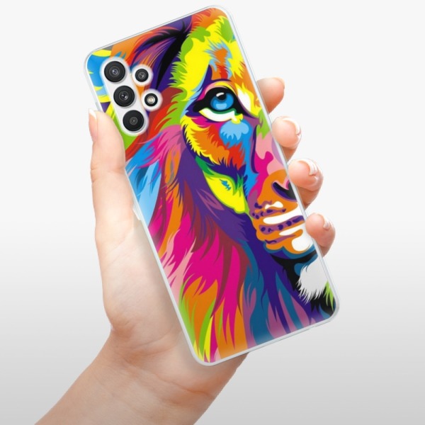 Silikonové pouzdro iSaprio - Samsung Galaxy A32 LTE - Rainbow Lion