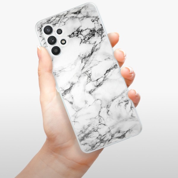 Silikonové pouzdro iSaprio - Samsung Galaxy A32 LTE - White Marble 01