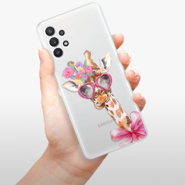 Silikonové pouzdro iSaprio - Samsung Galaxy A32 LTE - Lady Giraffe