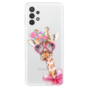 Silikonové pouzdro iSaprio - Samsung Galaxy A32 LTE - Lady Giraffe