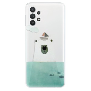 Silikonové pouzdro iSaprio - Samsung Galaxy A32 LTE - Bear With Boat