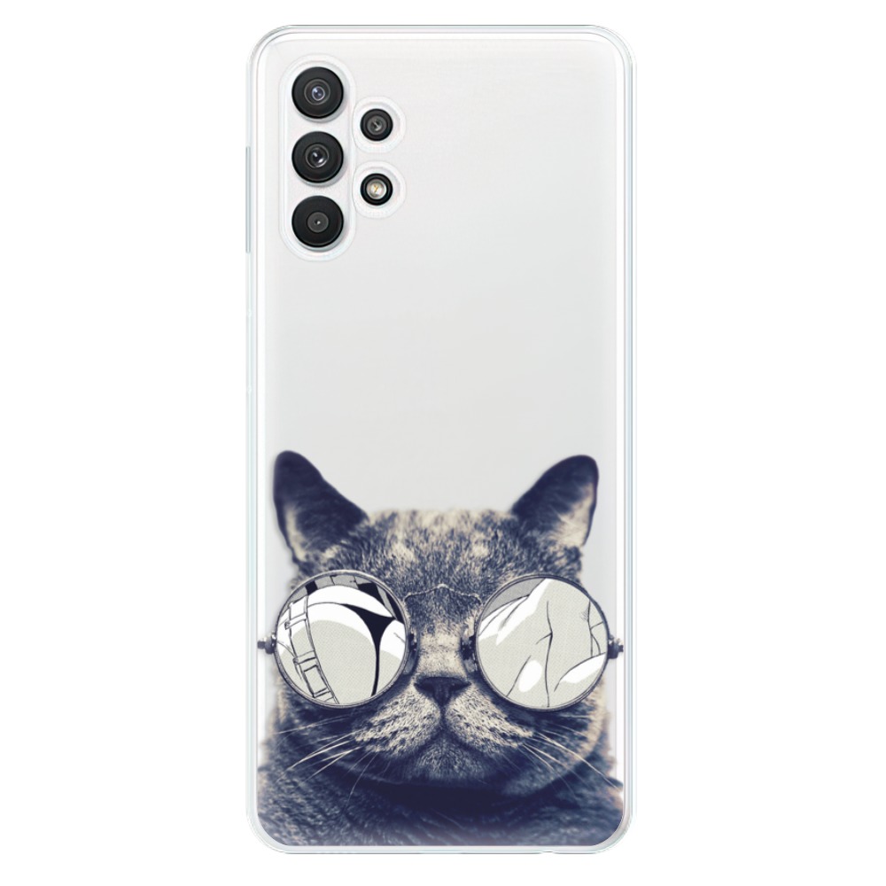 Odolné silikonové pouzdro iSaprio - Crazy Cat 01 na mobil Samsung Galaxy A32 LTE (Odolný silikonový obal, kryt, pouzdro iSaprio - Crazy Cat 01 na mobilní telefon Samsung Galaxy A32 LTE)