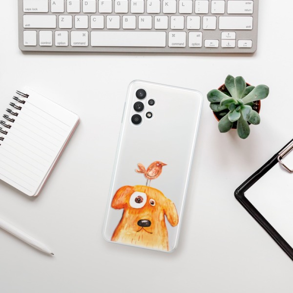 Silikonové pouzdro iSaprio - Samsung Galaxy A32 LTE - Dog And Bird