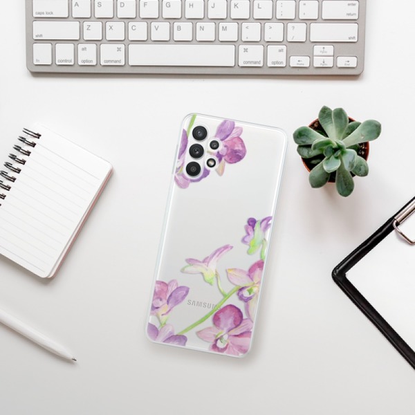 Silikonové pouzdro iSaprio - Samsung Galaxy A32 LTE - Purple Orchid