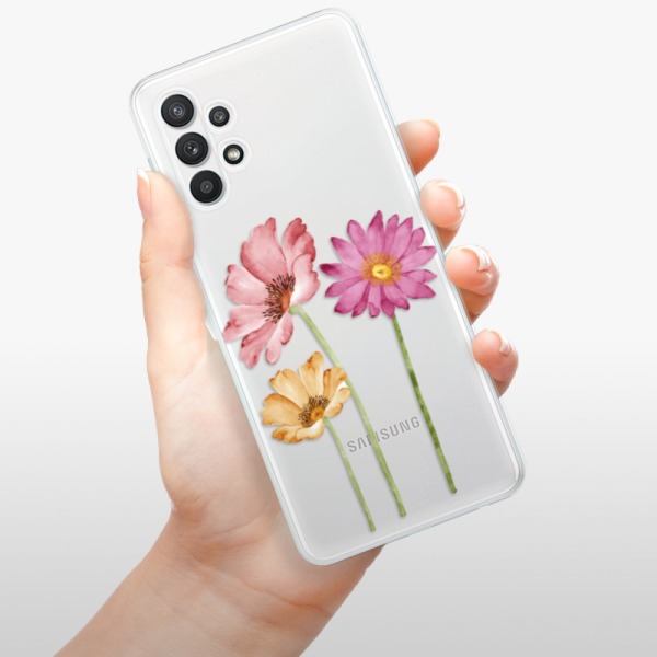 Silikonové pouzdro iSaprio - Samsung Galaxy A32 LTE - Three Flowers