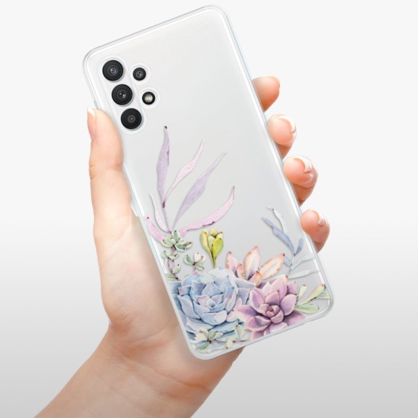 Silikonové pouzdro iSaprio - Samsung Galaxy A32 LTE - Succulent 01