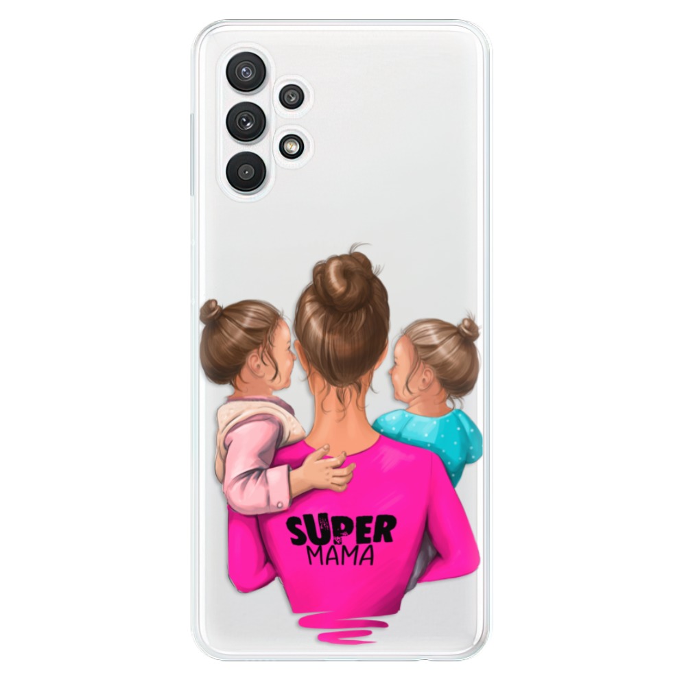 Odolné silikonové pouzdro iSaprio - Super Mama - Two Girls - Samsung Galaxy A32