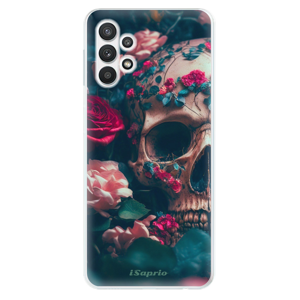 Odolné silikonové pouzdro iSaprio - Skull in Roses - Samsung Galaxy A32