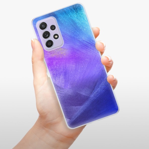 Silikonové pouzdro iSaprio - Samsung Galaxy A52 / A52 5G / A52s 5G - Purple Feathers