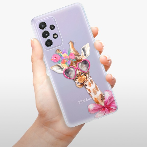 Silikonové pouzdro iSaprio - Samsung Galaxy A52 / A52 5G / A52s 5G - Lady Giraffe