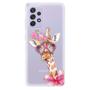 Silikonové pouzdro iSaprio - Samsung Galaxy A52 / A52 5G / A52s 5G - Lady Giraffe