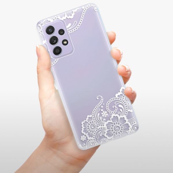 Silikonové pouzdro iSaprio - Samsung Galaxy A52 / A52 5G / A52s 5G - White Lace 02