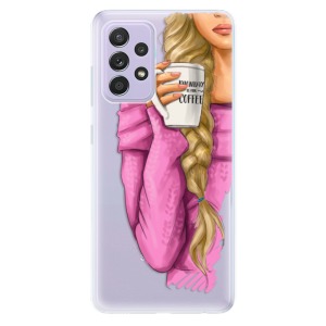Odolné silikonové pouzdro iSaprio - My Coffe and Blond Girl na mobil Samsung Galaxy A52 / A52 5G / A52s 5G