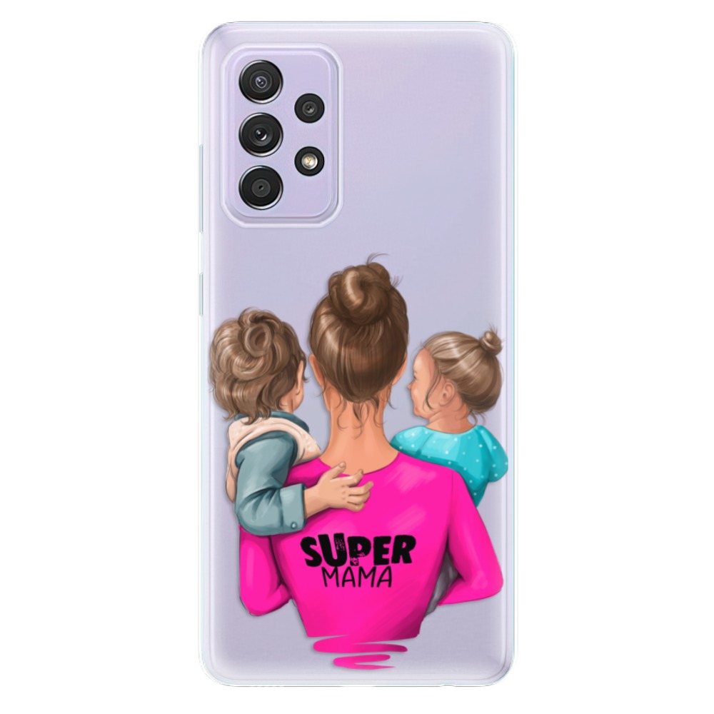 Odolné silikonové pouzdro iSaprio - Super Mama - Boy and Girl - Samsung Galaxy A52/A52 5G