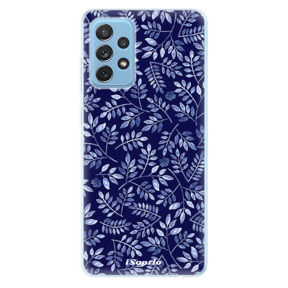 Odolné silikonové pouzdro iSaprio - Blue Leaves 05 - Samsung Galaxy A72