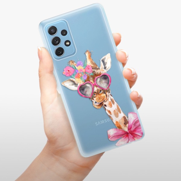 Silikonové pouzdro iSaprio - Samsung Galaxy A72 - Lady Giraffe