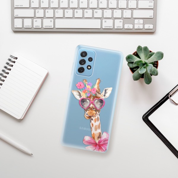 Silikonové pouzdro iSaprio - Samsung Galaxy A72 - Lady Giraffe