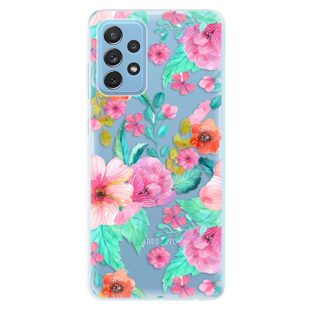 Odolné silikonové pouzdro iSaprio - Flower Pattern 01 - Samsung Galaxy A72