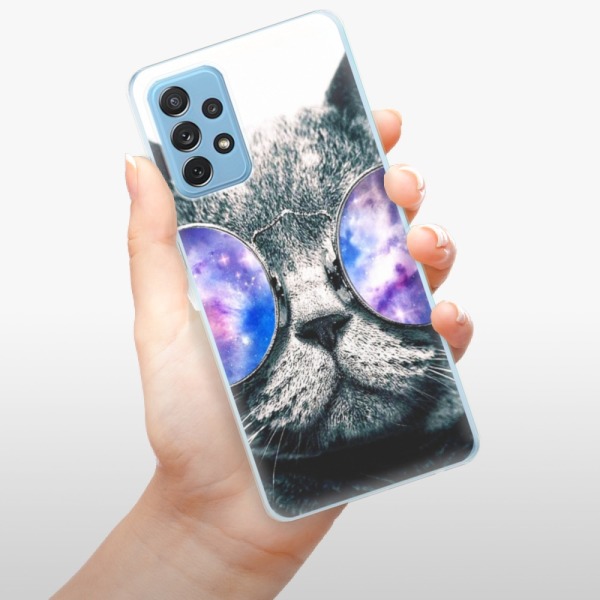 Silikonové pouzdro iSaprio - Samsung Galaxy A72 - Galaxy Cat