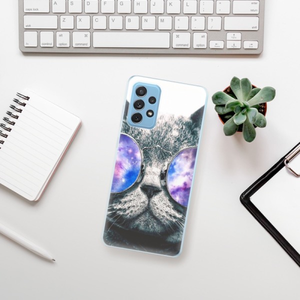 Silikonové pouzdro iSaprio - Samsung Galaxy A72 - Galaxy Cat
