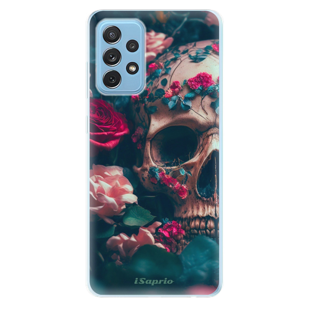 Odolné silikonové pouzdro iSaprio - Skull in Roses - Samsung Galaxy A72