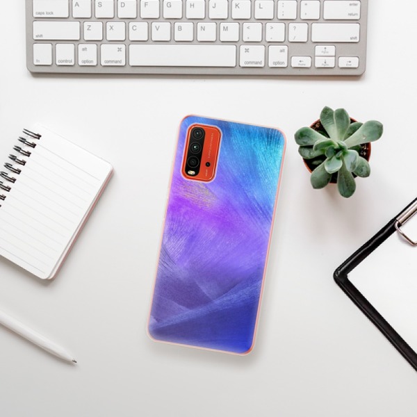 Silikonové pouzdro iSaprio - Xiaomi Redmi 9T / Xiaomi Poco M3 - Purple Feathers